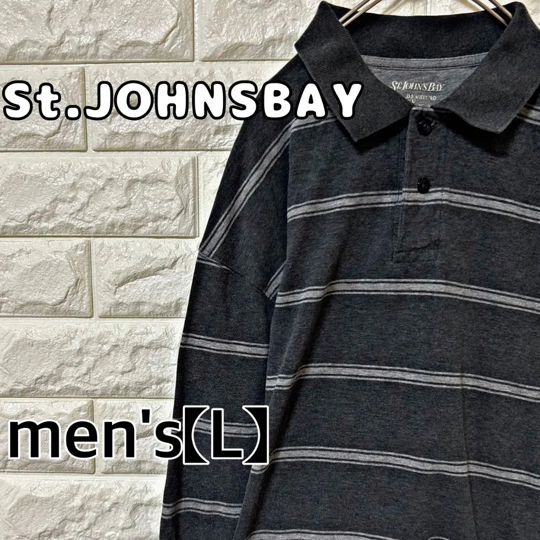 [ST.Johnsbay] Polo de manga larga polo [Hombre L] Gris D31 | 【St.JOHNSBAY】長袖ポロシャツ ポロシャツ【メンズL】グレー D31