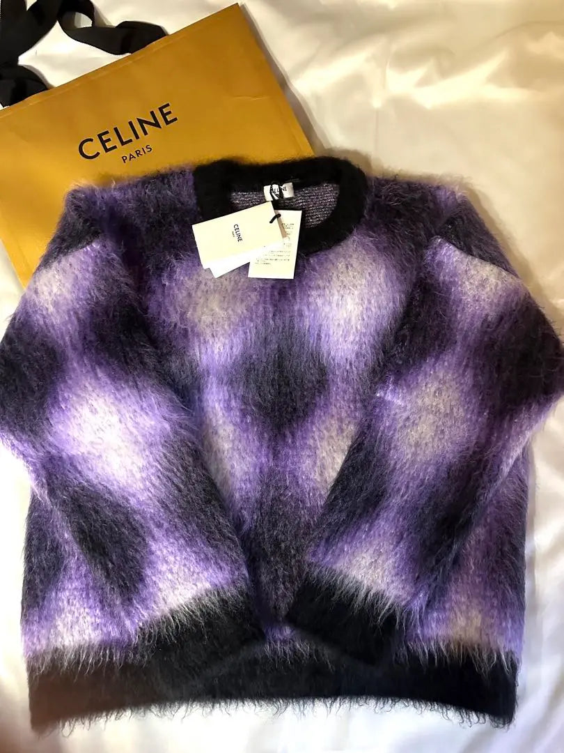 [CELINE] Celine 22AW Tejido de punto de mohair cepillado