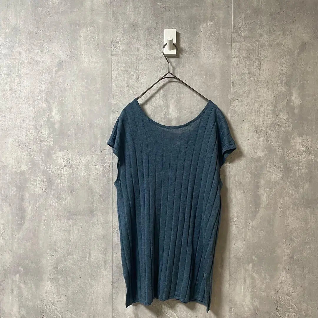 Theory Ensemble 2WAY Linen Blend Rib Cardigan Short Sleeve Knit | Theory　アンサンブル　2WAY　リネン混　リブ　カーディガン　半袖　ニット