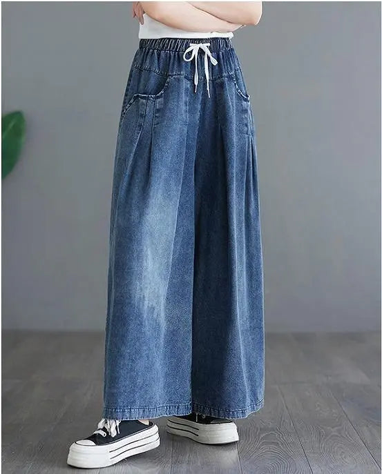 Large size women's denim pants, spring, summer, autumn, new, wide pants | 大きいサイズ レディース デニム　パンツ　春夏 秋 新品 ワイドパンツ