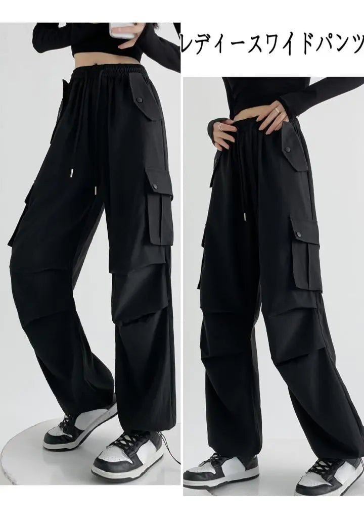 ✨Cargo Pants Women's Wide Pants Dance Pants XL Black