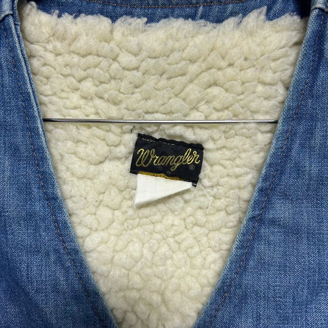 [Rare, beautiful condition] 70's Wrangler denim vest equivalent to L.