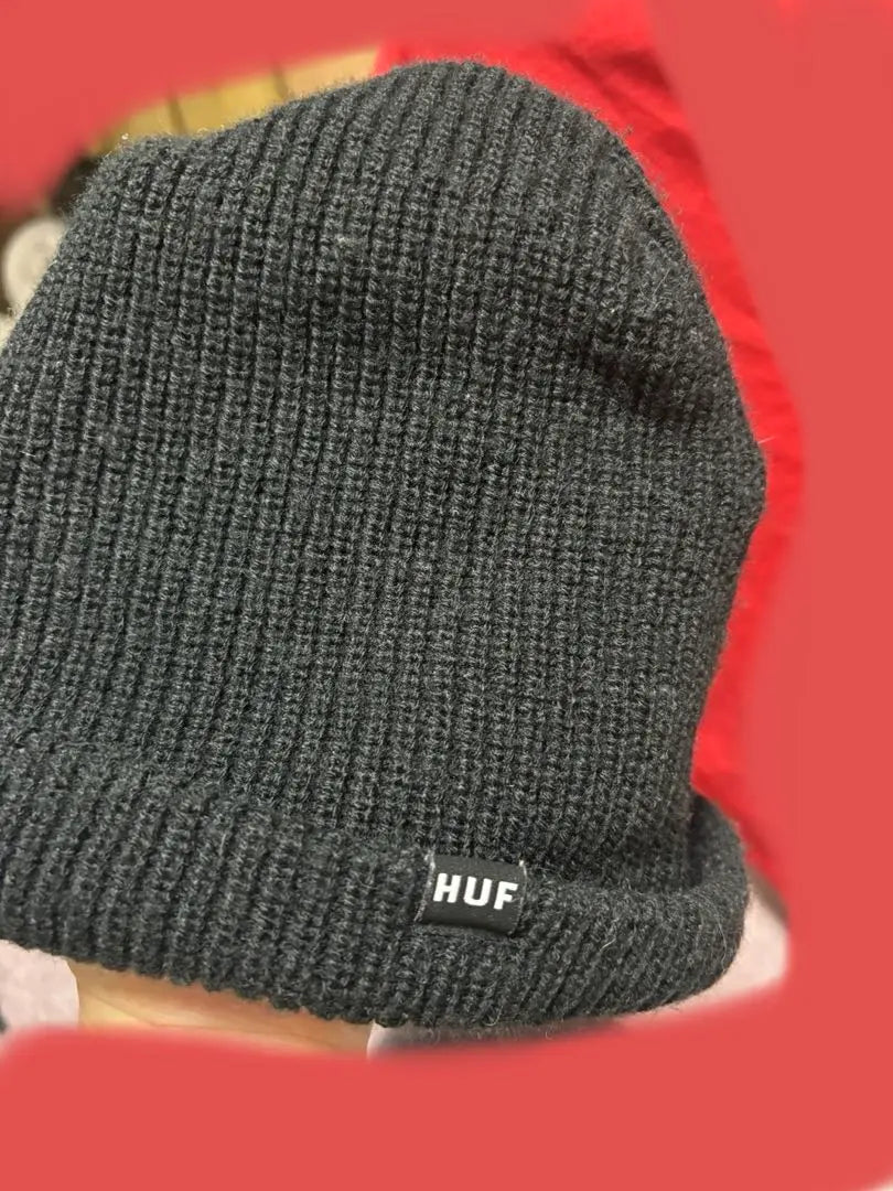 HUF black knit hat | HUF 黒 ニット帽