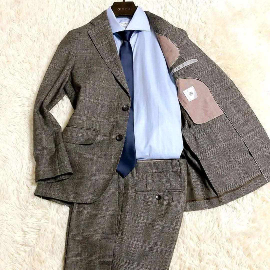 [Super beautiful glen check] Suit select set-up linen A5 Spring/Summer