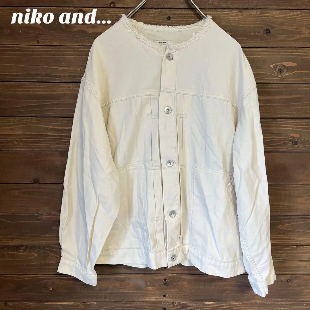 ♦︎【Nico&amp;】Chaqueta vaquera, fina, holgada, informal, algodón, lino, F