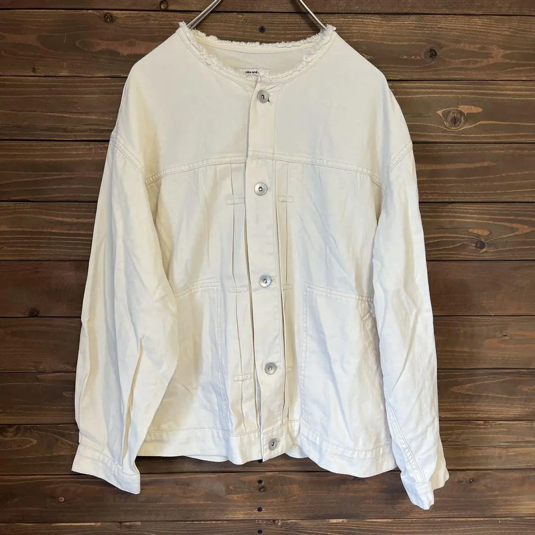 ♦︎【Nico&】Denim jacket, thin, loose, casual, cotton, linen, F