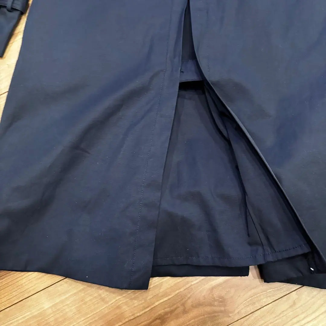 Screw Trench Coat [S] Navy Liner Cotton with Waist String