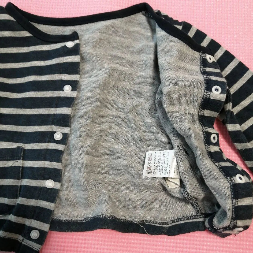 Black and grey striped cardigan