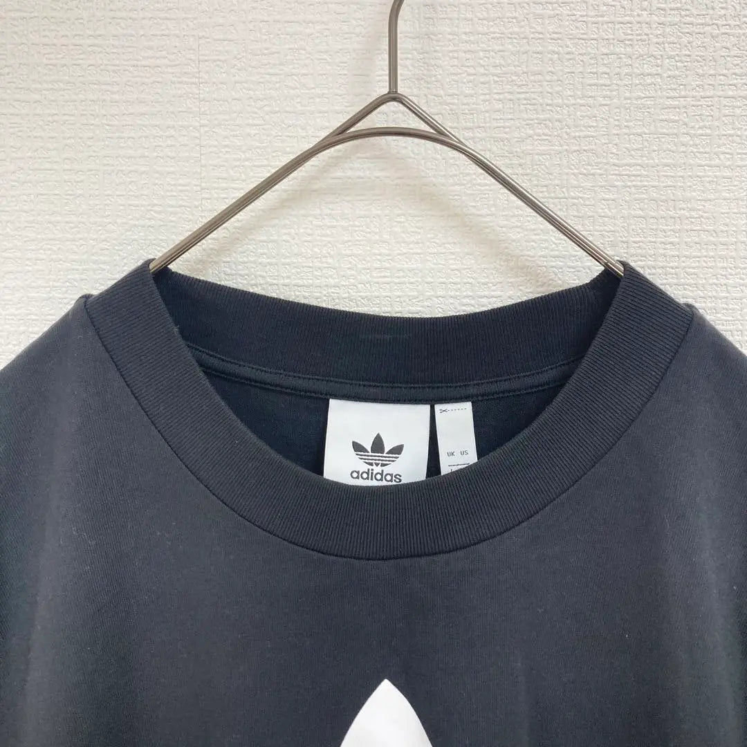 adidas, superb condition, t-shirt, black, crew neck, cotton