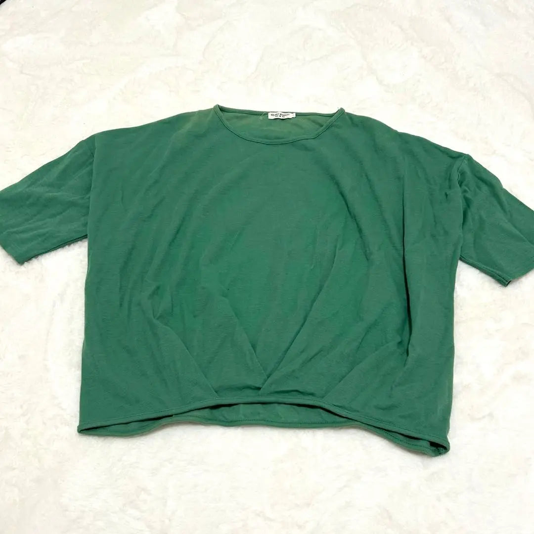 Heart Market Short Sleeve T-Shirt Green Women's