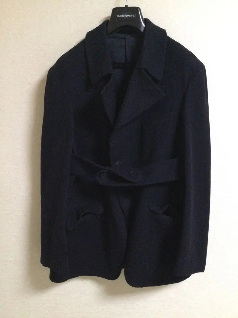 EMPORIO ARMANI Wool Peacoat with Belt Men's 50