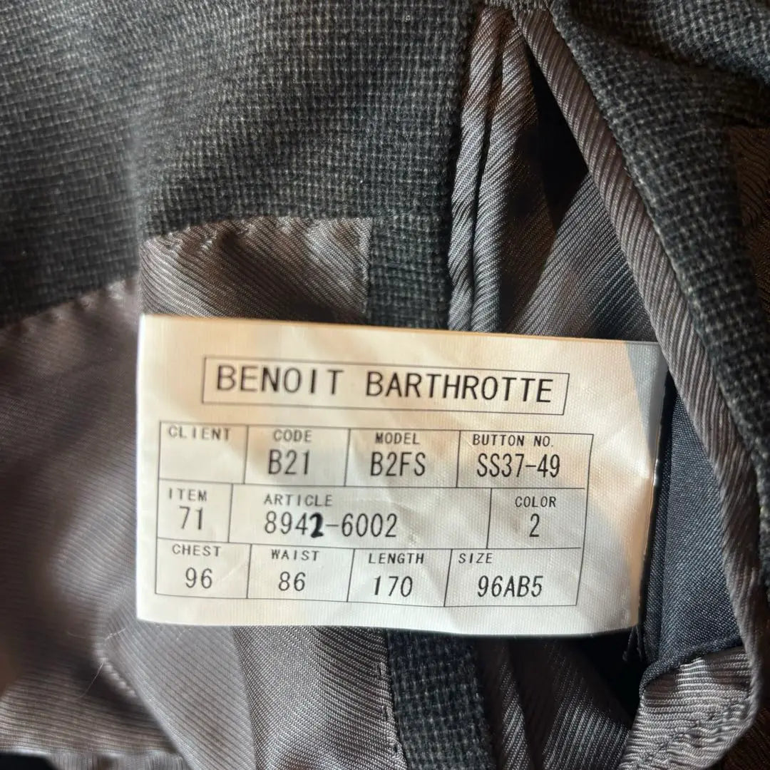 BENOIT BARTHROTTE Jacket Dark Gray 96AB5