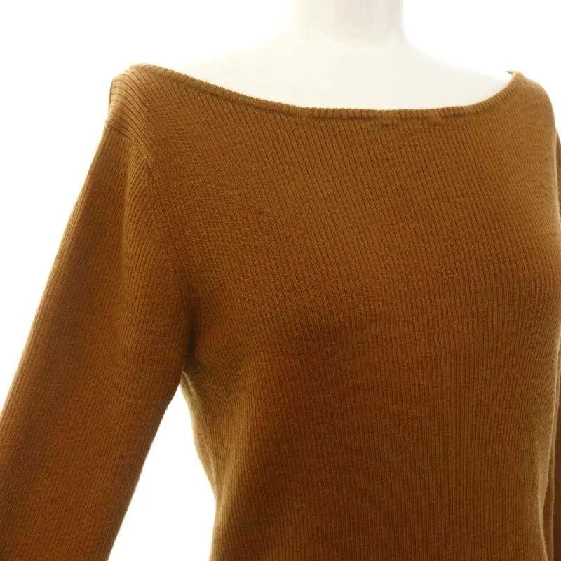 ★Good condition★Abarthmont Boat Neck RIB KNIT Knit Cut and Sew BR