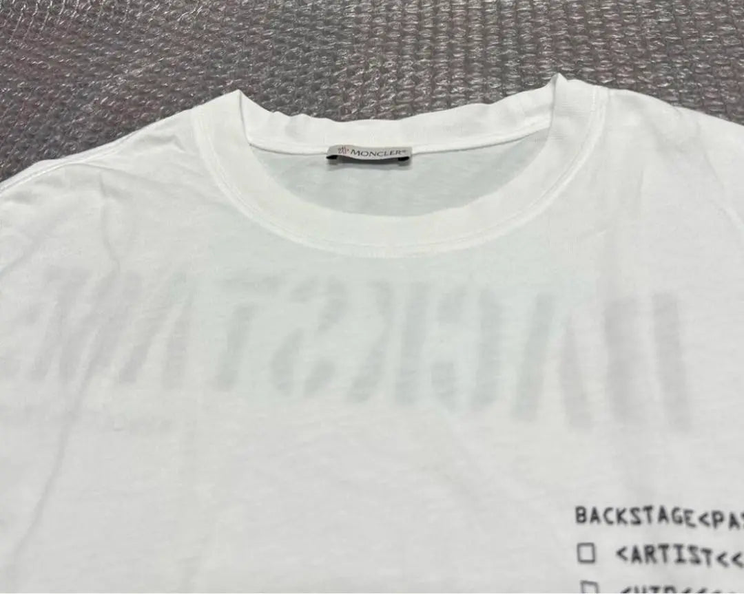 [Precio más bajo] MONCLER Camiseta Moncler Fragment Manga Corta Blanco M | 【最安値】MONCLER モンクレール フラグメント 半袖Tシャツ 白 M