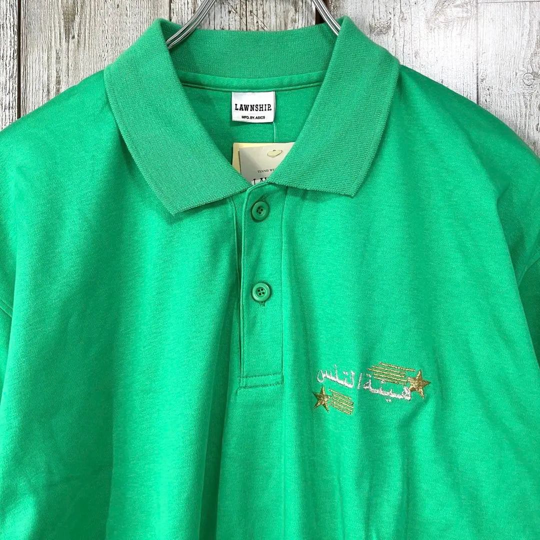 ☆LAWNSHIP☆Good condition☆Made in Japan☆Sweatshirt Polo shirt [O] Green