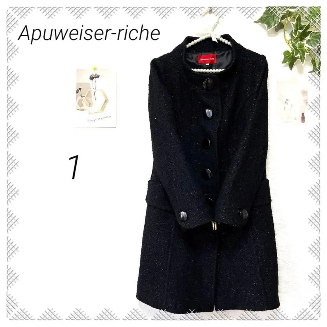 3876-1 Apuweiser-riche Collarless Coat Plain Feminine