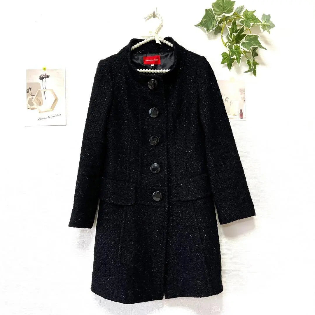 3876-1 Apuweiser-riche Collarless Coat Plain Feminine