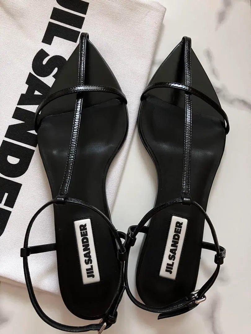 New unused zander flat sandals 37 black