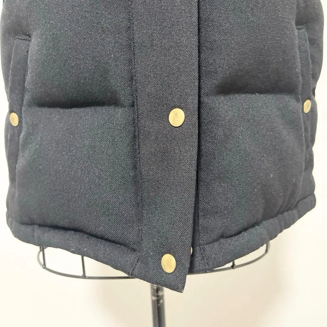 Framework Down Vest S Black Gold Button Casual Clean Autumn/Winter Cold Protection | フレームワーク ダウンベスト S 黒 金ボタン カジュアル 清楚 秋冬 防寒