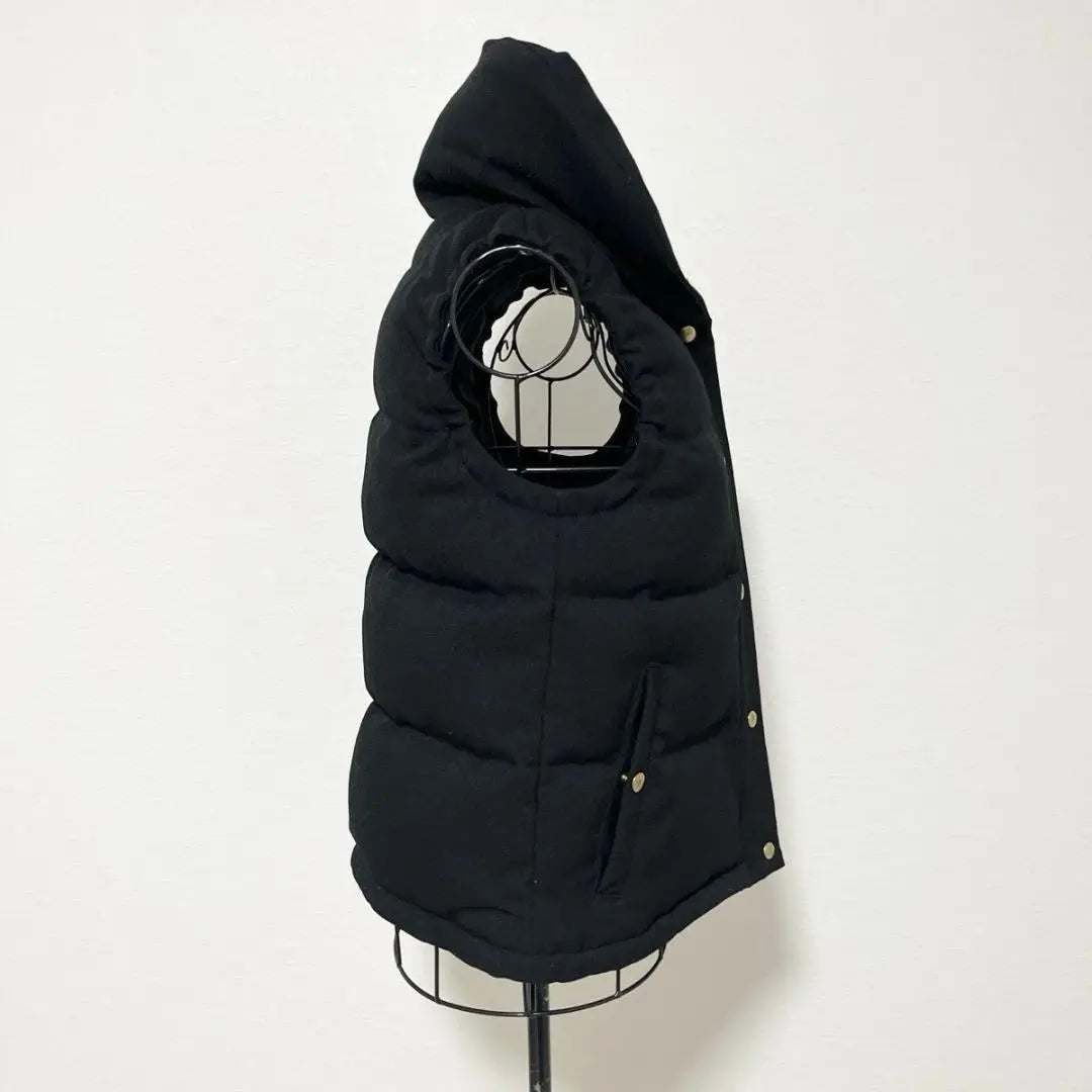 Framework Down Vest S Black Gold Button Casual Clean Autumn/Winter Cold Protection | フレームワーク ダウンベスト S 黒 金ボタン カジュアル 清楚 秋冬 防寒