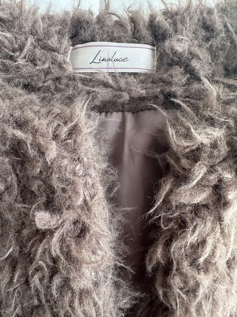 [Good condition] Linoluce Shimamura/Fur Vest M size★