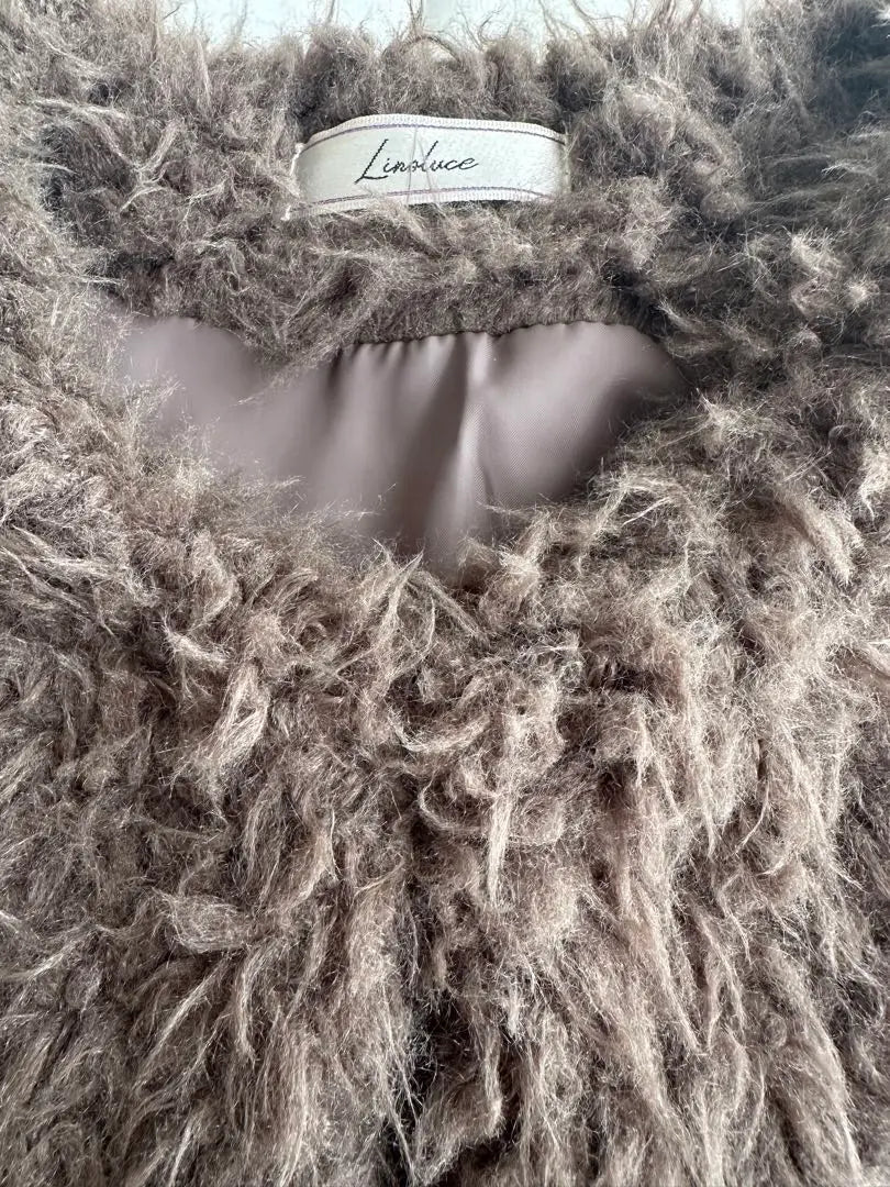 [Good condition] Linoluce Shimamura/Fur Vest M size★