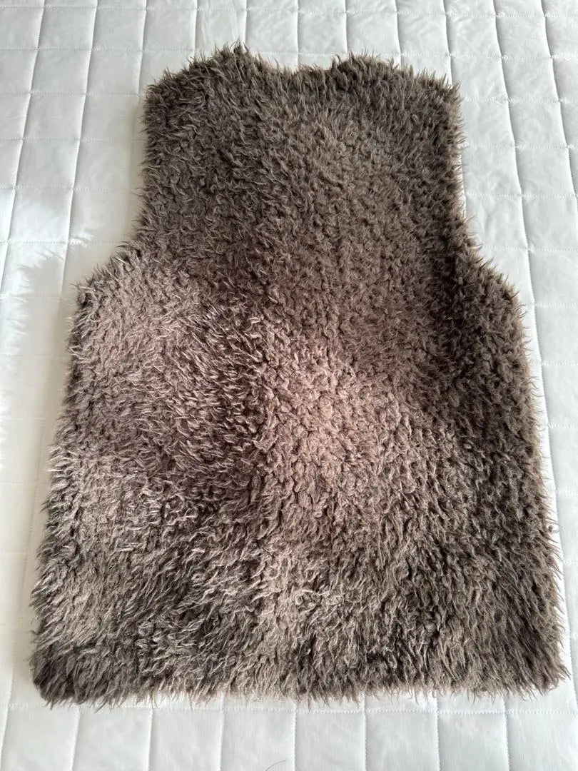 [Good condition] Linoluce Shimamura/Fur Vest M size★