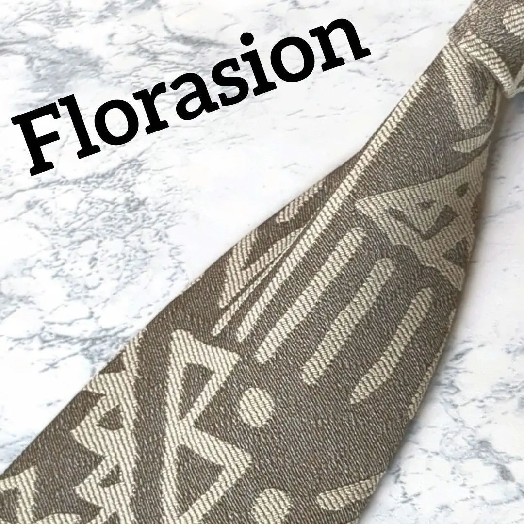 ✺Florasion✺Corbata, estampado integral, estampado geométrico, gris, greige