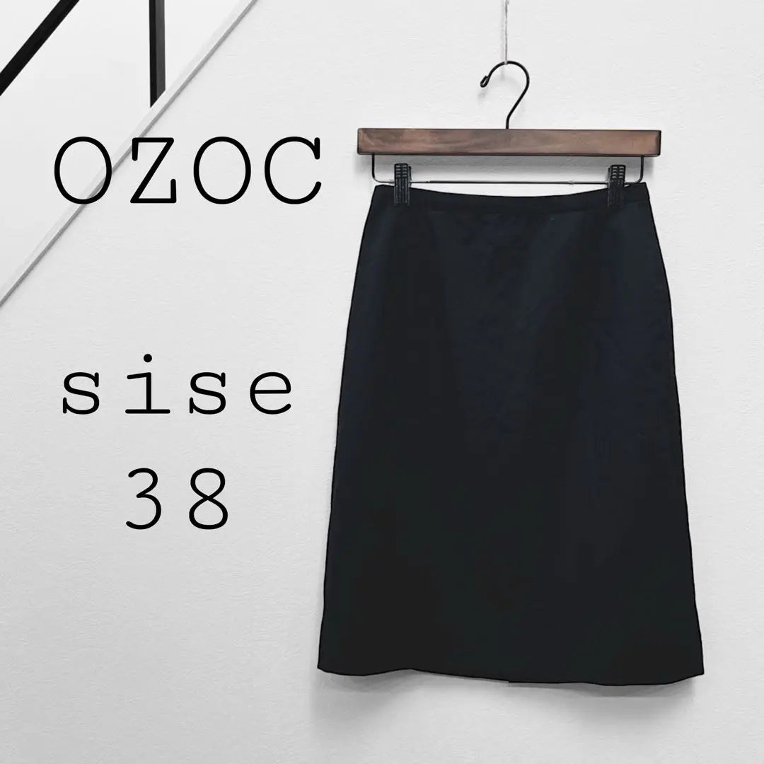 Ozoc [38] Trapezoidal skirt Black World High Quality Zip-up