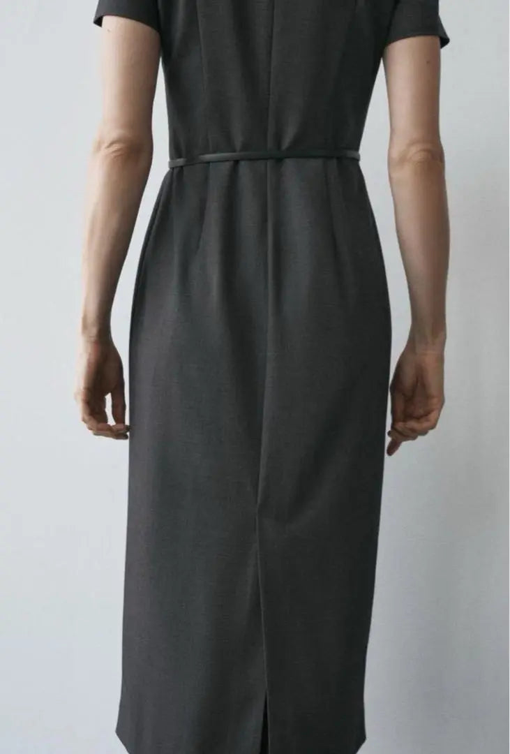 New ZARA beautiful silhouette! Long dress with belt S Sold out this season!