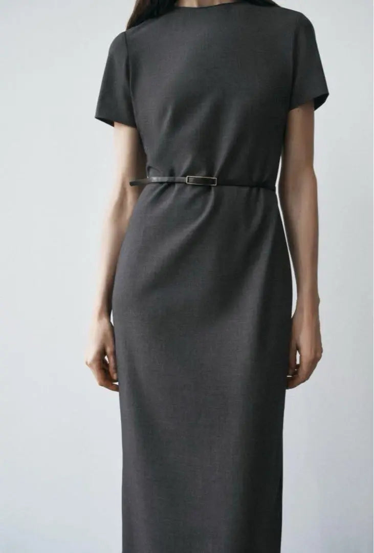 New ZARA beautiful silhouette! Long dress with belt S Sold out this season!