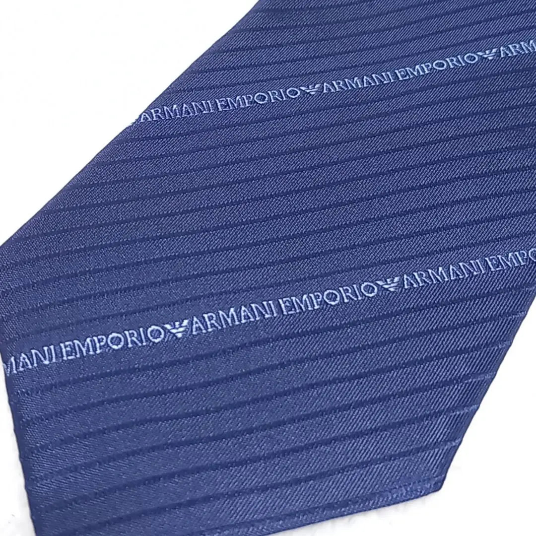 [New and unused tag included] Emporio Armani Jacquard Logo Tie Silk