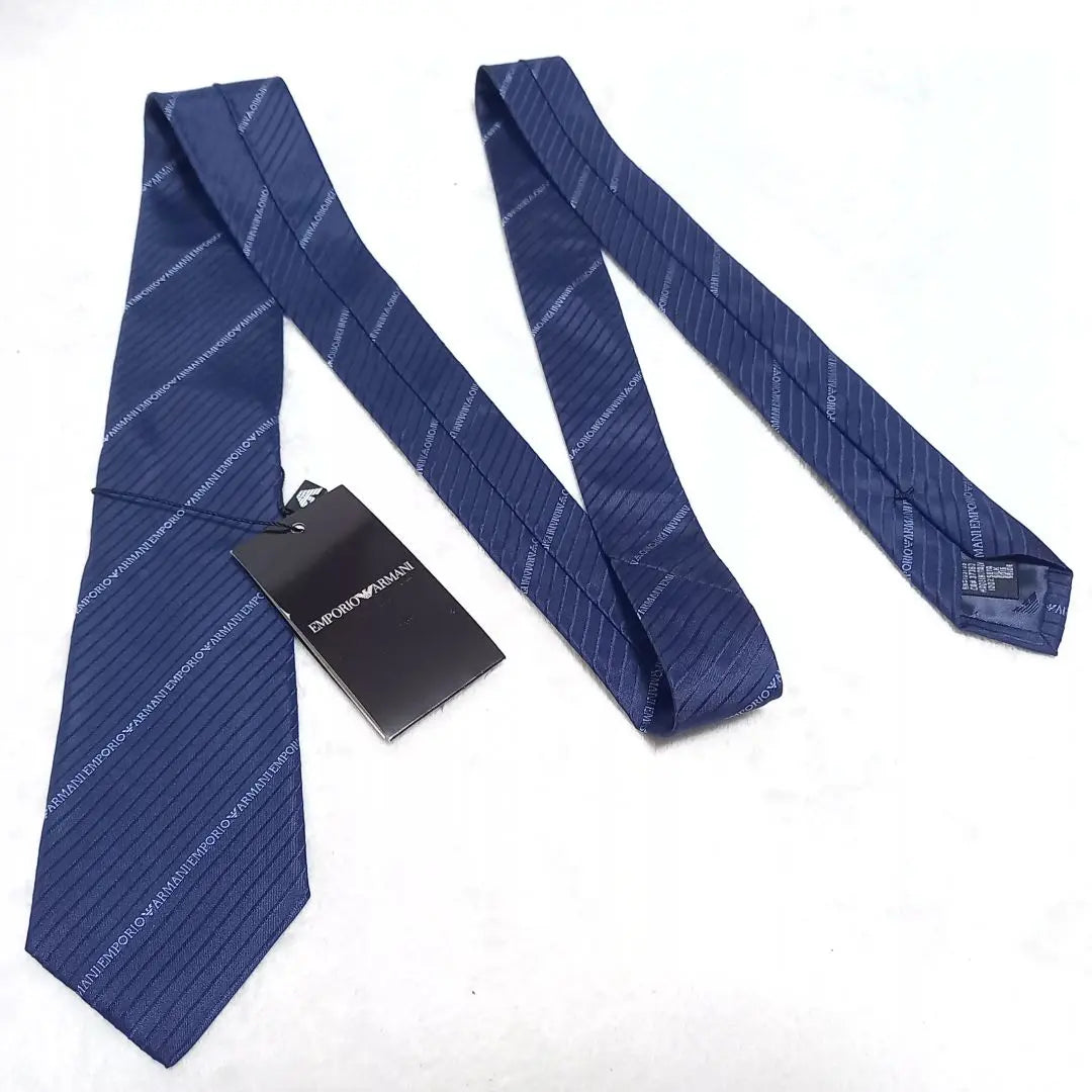 [New and unused tag included] Emporio Armani Jacquard Logo Tie Silk