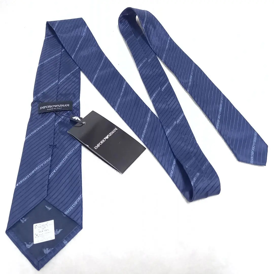 [New and unused tag included] Emporio Armani Jacquard Logo Tie Silk