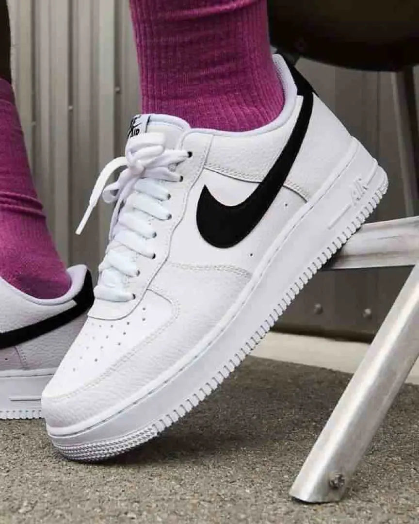 24cm [New] Nike Air Force 1 07 Black White Air Force