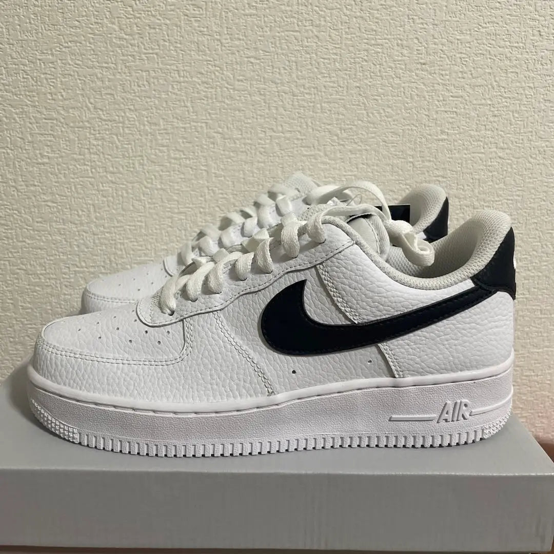 24cm [New] Nike Air Force 1 07 Black White Air Force