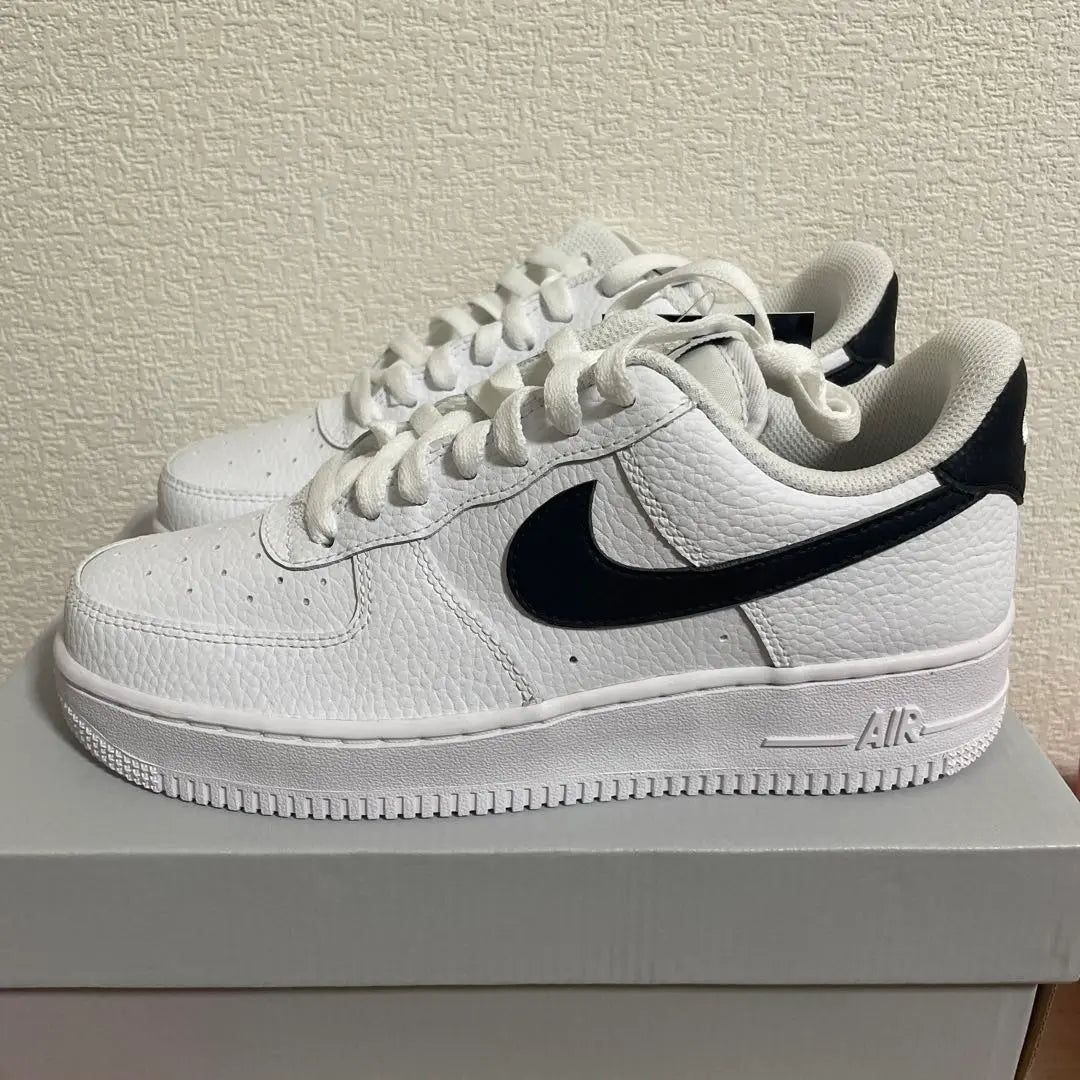 24cm [New] Nike Air Force 1 07 Black White Air Force