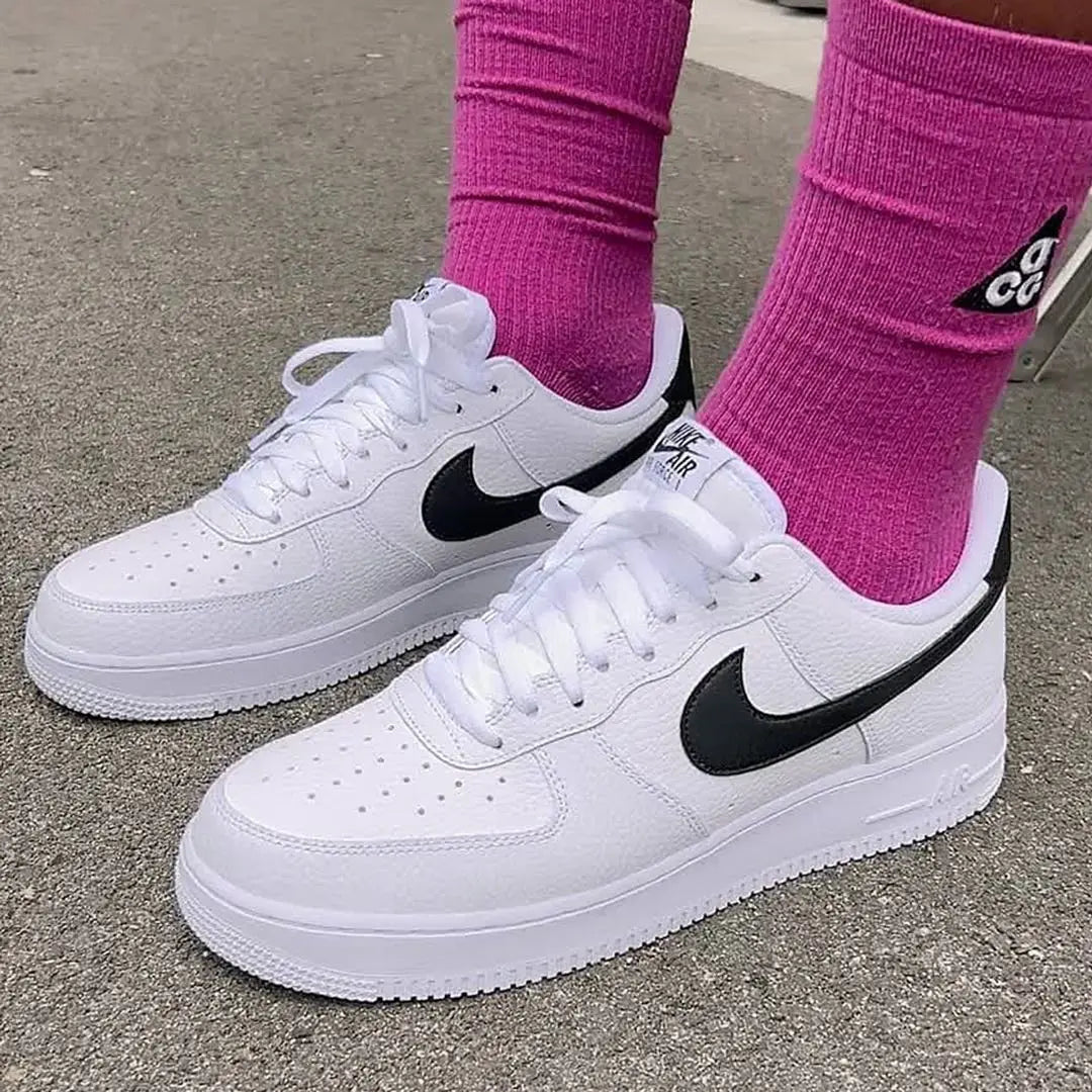 24cm [New] Nike Air Force 1 07 Black White Air Force