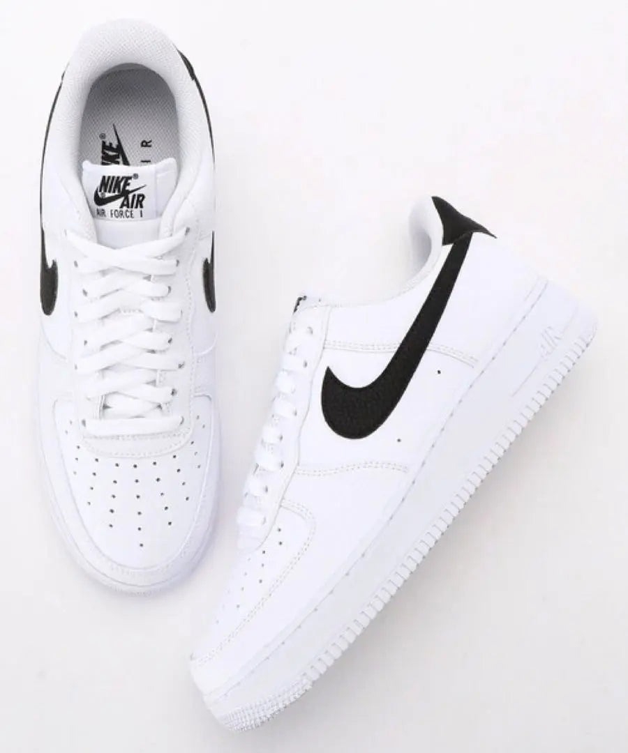 24cm [New] Nike Air Force 1 07 Black White Air Force