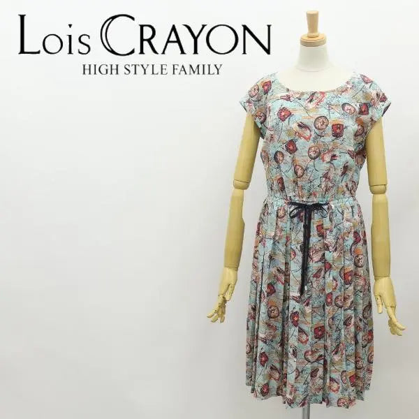 B3677■Royce Crayon Soft Pleated Browsing Dress M