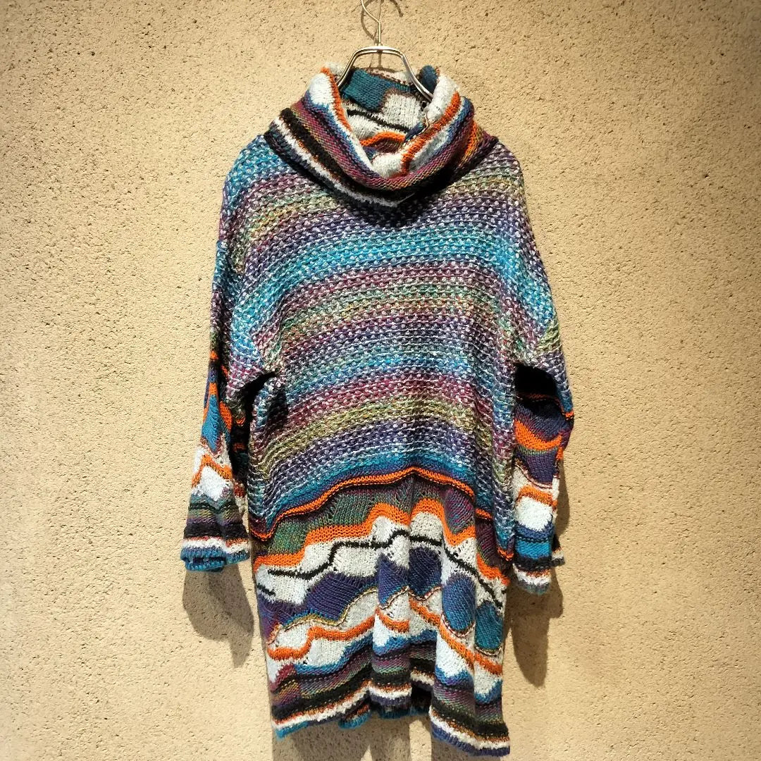 00s Designed Used Clothing 3D Style Multi-Color Knit | 00s　デザイン古着　3D風マルチカラーニット