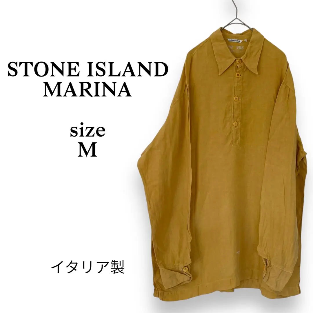 ✨STONE ISLAND MARINA [M] Manga larga, fabricado en Italia, 100% lino