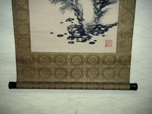 Hanging scroll, landscape painting, Nariki Hoshizu Hanging scroll, antiques