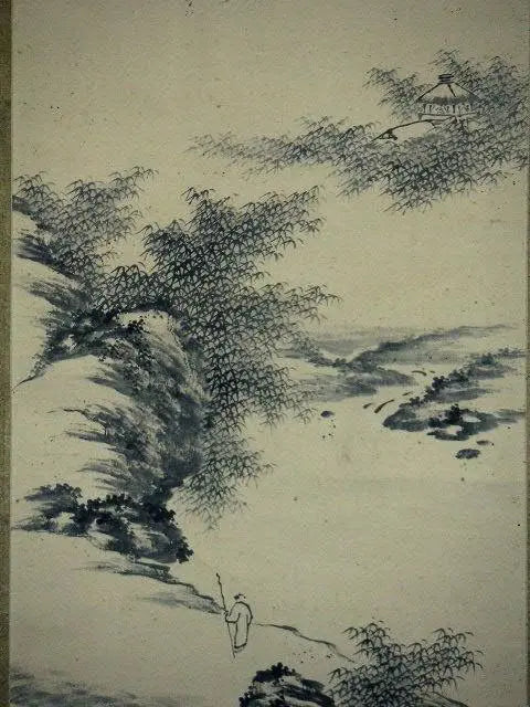 Pergamino colgante, pintura de paisaje, Nariki Hoshizu Pergamino colgante, antigüedades