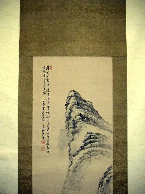 Hanging scroll, landscape painting, Nariki Hoshizu Hanging scroll, antiques