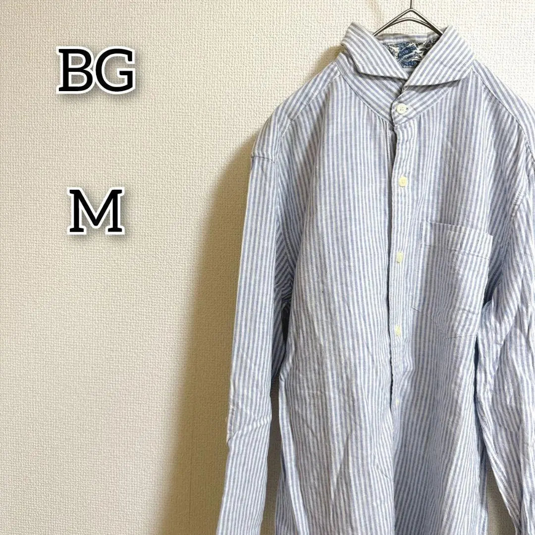 VG [M] Shirt, Dress Shirt, Striped Pattern, Paisley Pattern, Chest Pocket