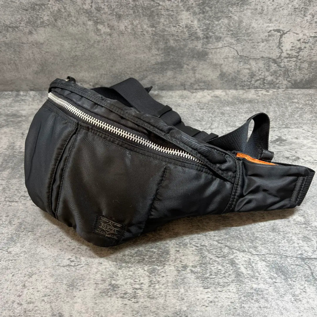 Good condition [Porter] Body bag Tanker Waist bag Black