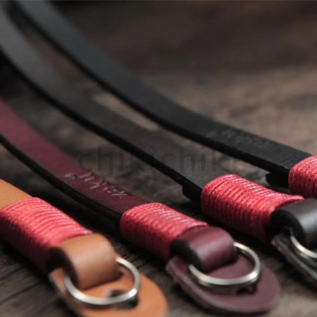 Camera strap, high-quality cowhide, genuine leather, leather, SLR, mirrorless, Zeku <D82>