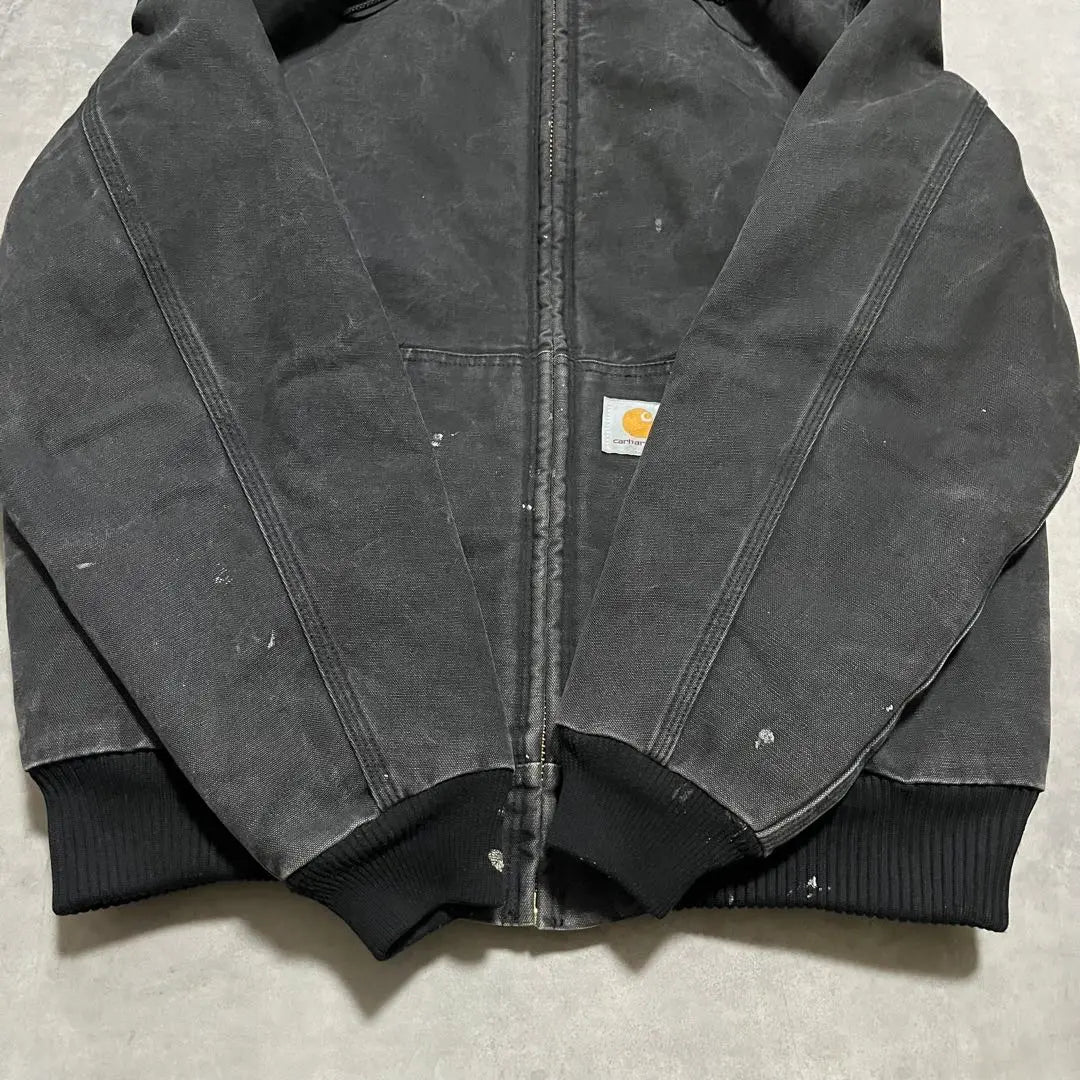 Superb ink black Carhartt J04 active jacket black paint Made in USA