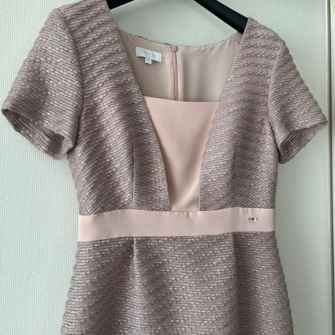 New Escada Sports Tweed Dress Pink Beige Escada 36 is No. 9